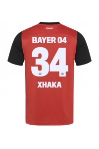 Bayer Leverkusen Granit Xhaka #34 Jalkapallovaatteet Kotipaita 2024-25 Lyhythihainen